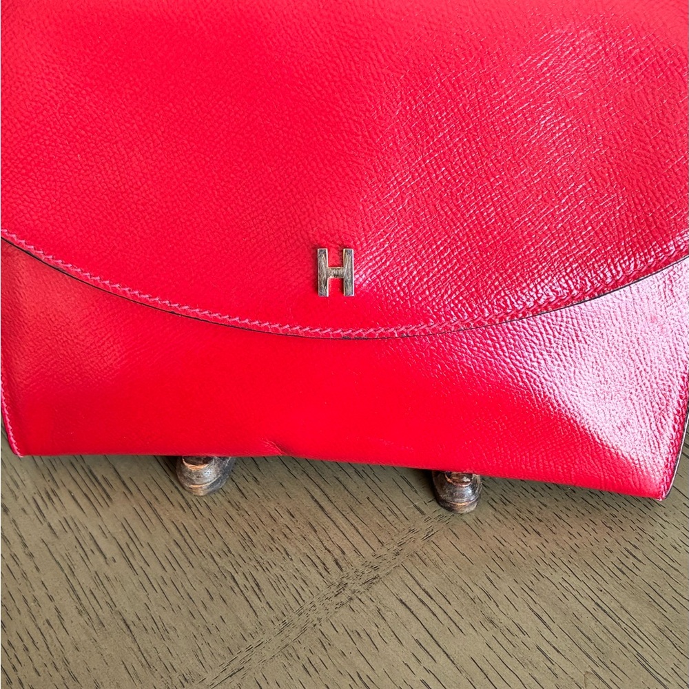 Hermes La Maison Vibrant Red Clutch